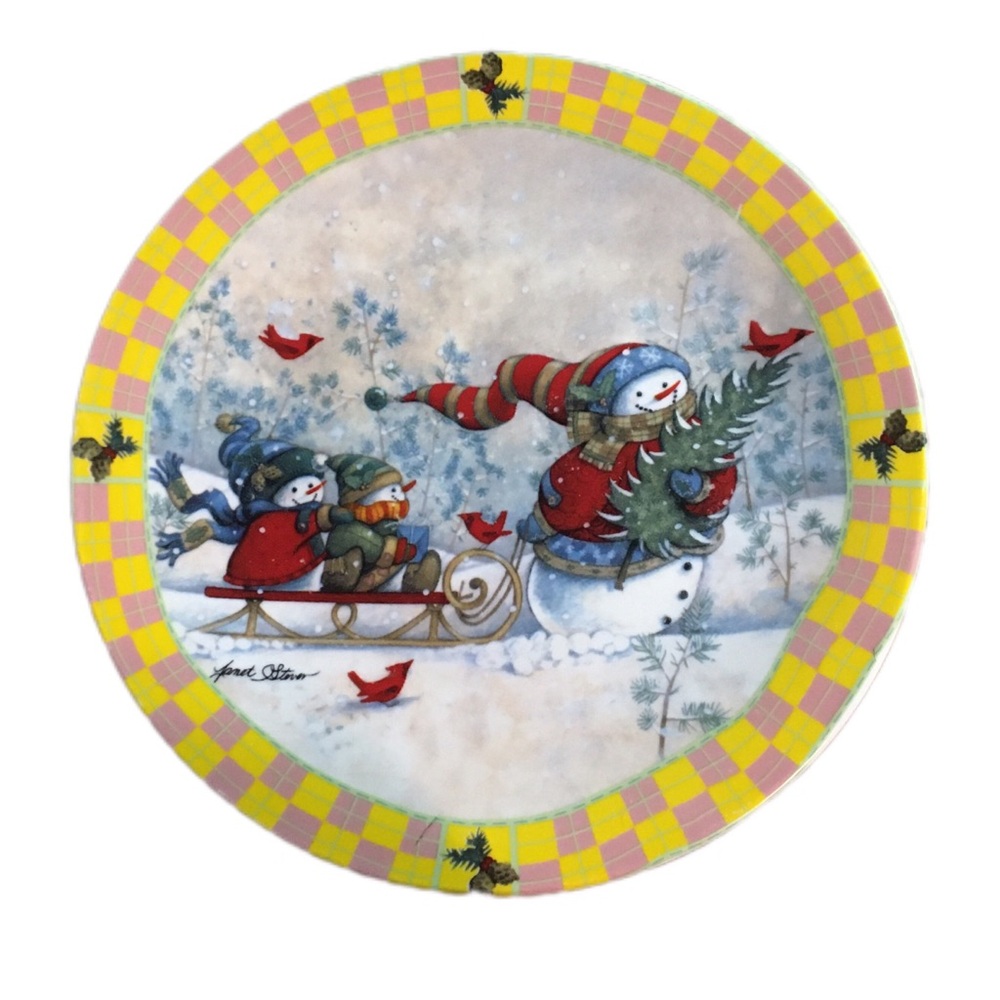 Snowman Christmas Serving Plate